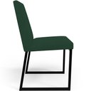 Ver imagem 6 de Kit 04 Cadeiras Para Sala Jantar Base Aço Industrial Preto Dafne L02 Suede Verde Musgo - Lyam