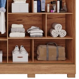 Guarda Roupa com Espelho 2 Portas 3 Gavetas Ilhéus Cinamomo Off White - 6
