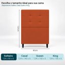 Ver imagem 4 de Cabeceira Decorativa Ivy para Cama de Solteiro 90 cm Suede Terracota, Suede