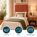Ver imagem 3 de Cabeceira Decorativa Ivy para Cama de Solteiro 90 cm Suede Terracota, Suede