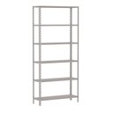 Ver imagem 1 de Estante Armário de Aço 6 Bandejas 90cm Cinza Suporta 240kg
