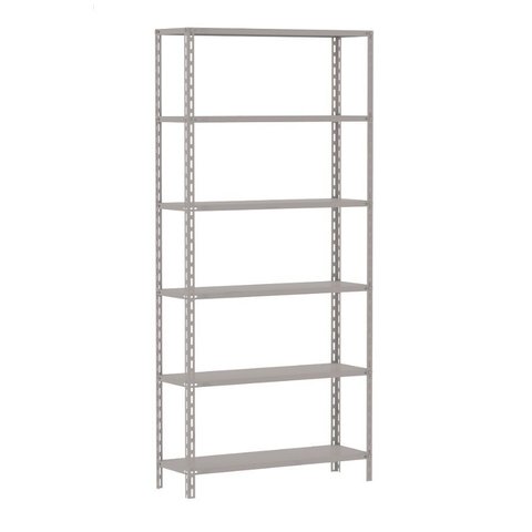 Estante Armário de Aço 6 Bandejas 90cm Cinza Suporta 240kg