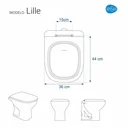 Ver imagem 3 de Assento Sanitário Almofadado Lille Branco para vaso Sensea