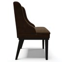 Ver mais imagens de Cadeira Decorativa Sala de Jantar Base Fixa de Madeira Firenze Suede Marrom/Preto G19 - Gran Belo