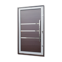 Ver imagem 1 de Porta Pivotante Alumínio Lamb.Evolution c/Pux.D.Elite Mix Corten 216x100 Brimak