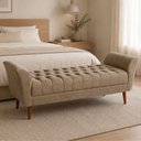 Ver imagem 1 de Banqueta Recamier 190 cm Decorativo para Quarto de Casal Capuccino