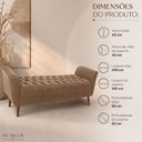 Ver imagem 3 de Banqueta Recamier 190 cm Decorativo para Quarto de Casal Capuccino