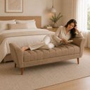Ver imagem 6 de Banqueta Recamier 190 cm Decorativo para Quarto de Casal Capuccino