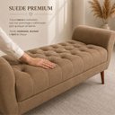 Ver imagem 4 de Banqueta Recamier 190 cm Decorativo para Quarto de Casal Capuccino