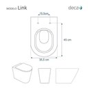 Ver imagem 4 de Tampa de Vaso Laqueado com Amortecedor Link/lk Branco para Bacia Deca com Ferragem Dourada