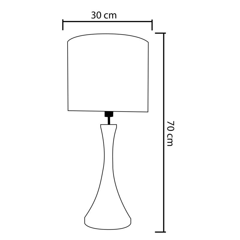 Abajur 158-30x70cm-1L-Soquete E27 Max 25W-Bivolt - 2