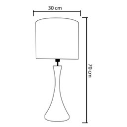 Abajur 158-30x70cm-1L-Soquete E27 Max 25W-Bivolt - 2
