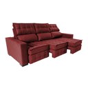 Ver mais imagens de Sofá Retrátil e Reclinável 2.50m Molas Ensacadas e Costura Tripla Cama inBox Nobre Suede