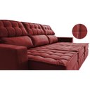 Ver imagem 4 de Sofá Retrátil e Reclinável 2.50m Molas Ensacadas e Costura Tripla Cama inBox Nobre Suede