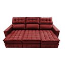 Ver imagem 5 de Sofá Retrátil e Reclinável 2.50m Molas Ensacadas e Costura Tripla Cama inBox Nobre Suede