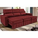Ver imagem 1 de Sofá Retrátil e Reclinável 2.50m Molas Ensacadas e Costura Tripla Cama inBox Nobre Suede