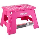 Ver imagem 1 de Banqueta Plástica Dobrável Rosa 220mm Vonder