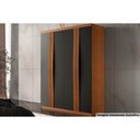 Ver imagem 1 de Guarda Roupa Solteiro 4 Portas e 2 Gavetas Grécia Naturale/grafite - Rufato