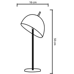 Abajur 7625 Preto-16x50cm-1L-Soq G9 Max 40W-Bivolt - 2
