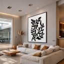 Ver imagem 3 de Quadro Canvas Abstrato Silhueta Black 90x60cm Mold Branca