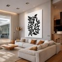 Ver imagem 1 de Quadro Canvas Abstrato Silhueta Black 90x60cm Mold Branca