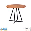 Ver imagem 1 de Mesa Seattle Aço Preto 90cm Tampo Castanho ou Mel - Daf Mobiliário