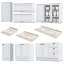 Ver imagem 4 de Cozinha Completa Americana 7 Peças Branco com Aéreo Vidro - Móveis Henn Branco