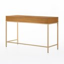 Ver imagem 5 de Escrivaninha Penteadeira Square 2 Gavetas 120 Cm X 48 Cm Louro Freijó - Telinha Rattan