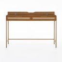 Ver imagem 4 de Escrivaninha Penteadeira Square 2 Gavetas 120 Cm X 48 Cm Louro Freijó - Telinha Rattan