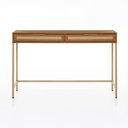 Ver imagem 1 de Escrivaninha Penteadeira Square 2 Gavetas 120 Cm X 48 Cm Louro Freijó - Telinha Rattan