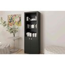 Ver imagem 1 de Estante Livreiro Solteiro Me4110 C/ 2 Portas e 3 Prateleiras Preto - Tecno Mobili