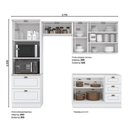 Ver imagem 2 de Cozinha Modulada Americana 4 Peças Branco Hp – Henn