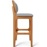 Kit 03 Banquetas Alta Para Cozinha Madeira Fixa Betta L02 Imbuia Facto Cinza - Lyam Decor - 7