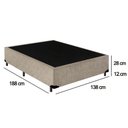 Ver imagem 5 de Cama Box Casal Suede Sereneprime Bege 138x188x40