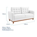 Ver imagem 3 de Kit Sofá 2 Lugares e 2 Poltronas Luxo Moderno Sala de Estar Samuel