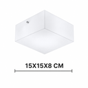 Ver imagem 6 de Luminária de Sobrepor Acrílico 15x15cm 110/220V - Bivolt  Soquete E27