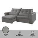 Ver imagem 5 de Sofá Retrátil e Reclinável Exclusive 250cm Braço 25cm Meu Sofá Online