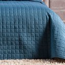 Ver imagem 3 de Kit Cobre Leito Milano King Micropercal 300 Fios Matelado Colcha 3 Peças Azul Marinho