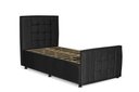 Ver imagem 2 de Cama com Cabeceira Solteiro Estofada Uvaia 100cm Suede:preto