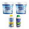 Kit para Piscina 2 Cloro Soft Line 10kg Organico Algicida 1l Clarificante 1l Keep - 1