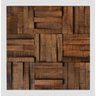 Mosaico Stecche Castanho - Autoadesivo - 27x27cm - Madeira Maciça - 2
