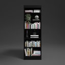 Ver imagem 5 de Estante para Livros 5 Prateleiras Livreiro Organizador Moderno Industrial Preto