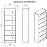 Estante para Livros 5 Prateleiras Livreiro Organizador Moderno Industrial Preto - 3