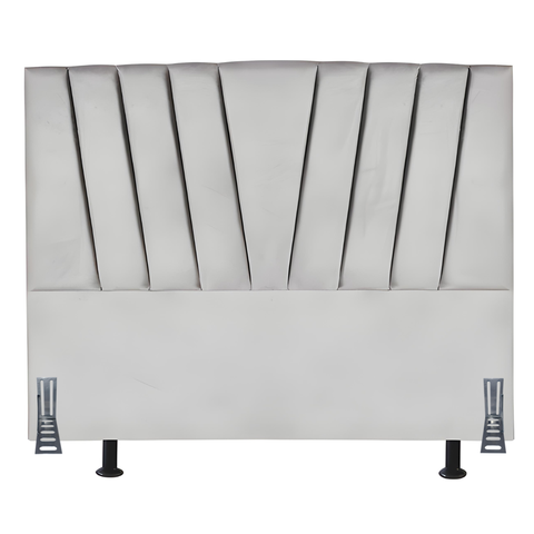 Cabeceira Cama Box King 195 Cm Joana em Corino com Frame:cinza