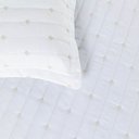 Ver imagem 5 de Kit Cobre Leito Rubine Queen Bordado Micropercal 400 Fios Colcha Liso 3 Peças Branco