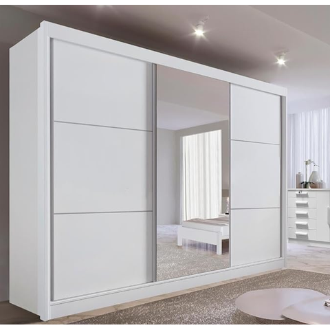 Guarda Roupa Cristal 3 Portas Ddoro Móveis - Branco