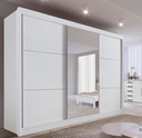 Ver imagem 1 de Guarda Roupa Cristal 3 Portas Ddoro Móveis - Branco