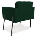 Ver imagem 4 de Poltrona Sala de Estar Pé de Ferro Pto Kit 2 Elisa Bouclê Verde D03 - D'Rossi