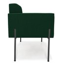Ver imagem 2 de Poltrona Sala de Estar Pé de Ferro Pto Kit 2 Elisa Bouclê Verde D03 - D'Rossi