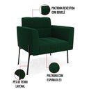 Ver imagem 5 de Poltrona Sala de Estar Pé de Ferro Pto Kit 2 Elisa Bouclê Verde D03 - D'Rossi